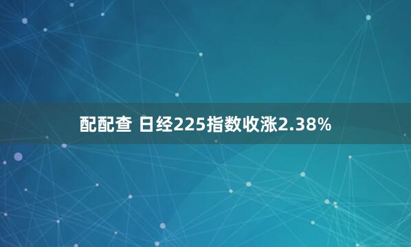 配配查 日经225指数收涨2.38%
