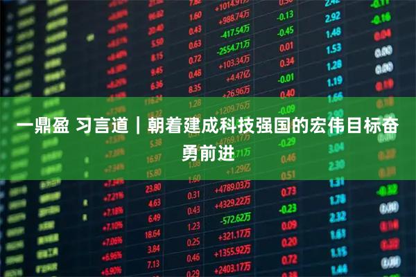 一鼎盈 习言道｜朝着建成科技强国的宏伟目标奋勇前进